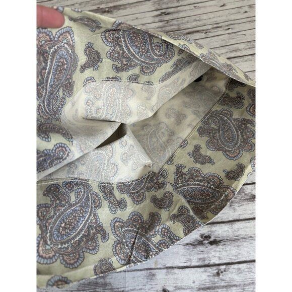 Ralph Lauren Standard  Studio Paisley Yellow Cotton Pillowcases PAIR - Picture 4 of 6